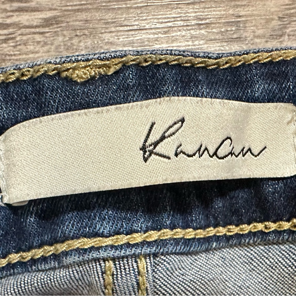KanCan Jeans Womens SZ 31 Los Angeles Distressed Ankle Zipper Medium Wash Denim - Picture 6 of 11